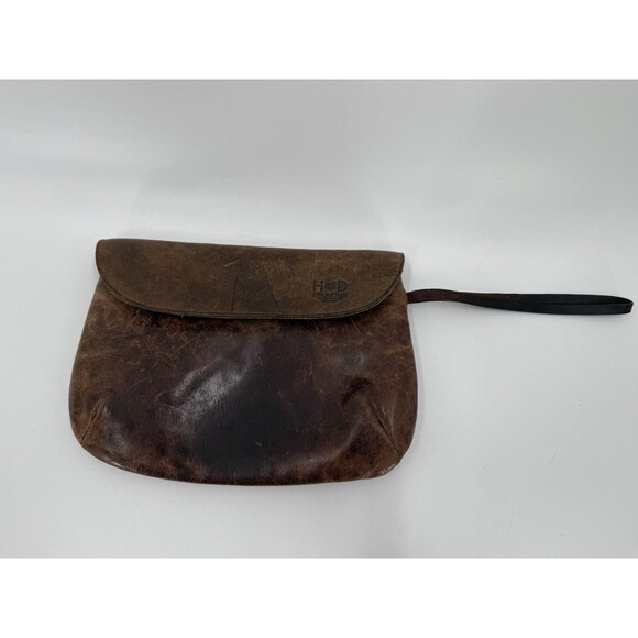 Hide & Drink, Full Grain  Clutch Bag , Wrist Wallet ~ Bourbon Brown ~ Unisex - Picture 1 of 9